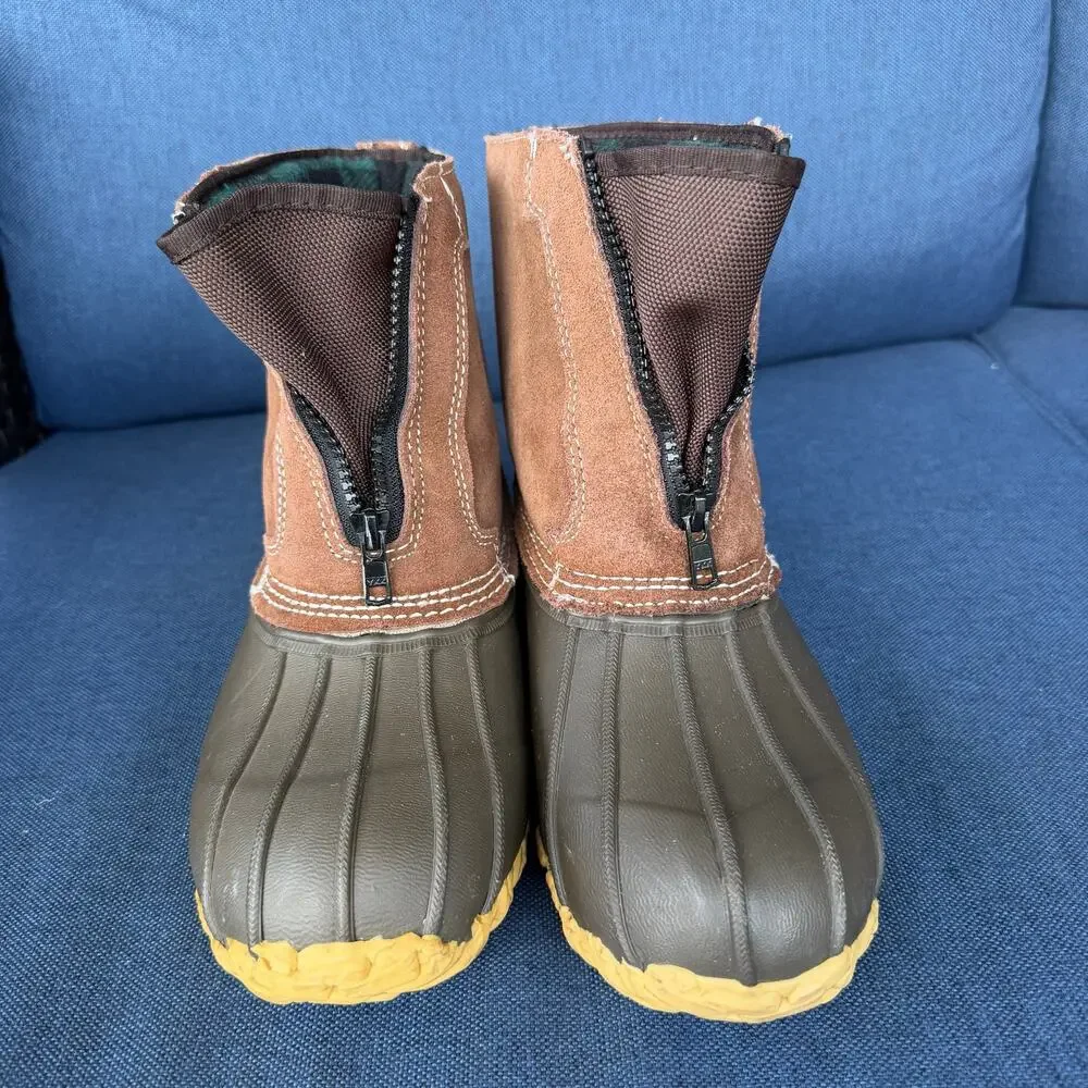 RedHead Duck Boots Women 8 Thinsulate 200 Gram Rubber Leather Front Zip READ